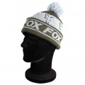 FOX Green/Silver Lined Bobble Hat - čiapka s brmbolcom
