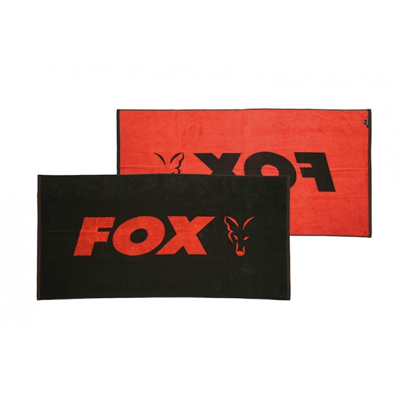 FOX Beach Towel Black/Orange - rybársky uterák