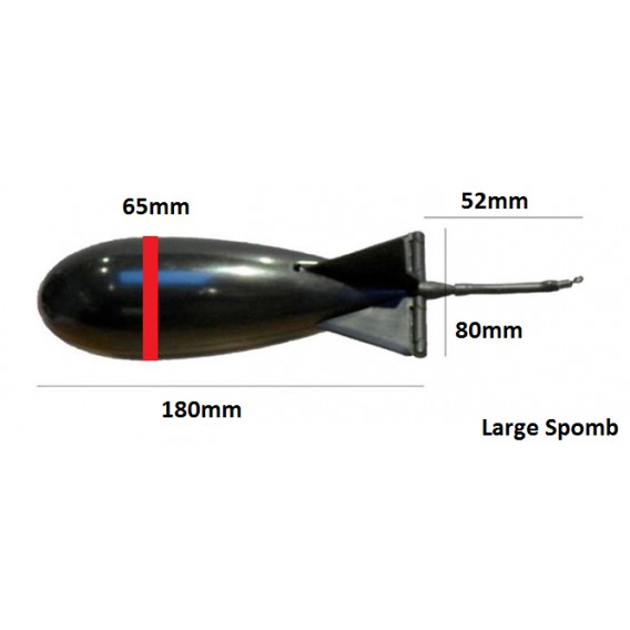 SPOMB Large Black - zakrmovacia raketa