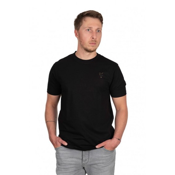 FOX Black Large Print T-Shirt - tričko