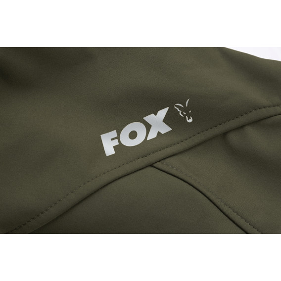 FOX Collection Green/Silver Shell Hoodie - softšelová bunda