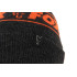 FOX Collection Bobble Black/Orange - pletená čiapka