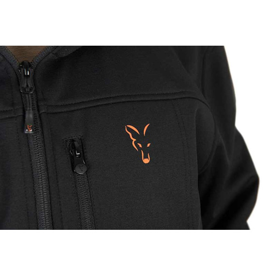 FOX Collection Soft Shell Jacket Black/Orange - softšelová bunda