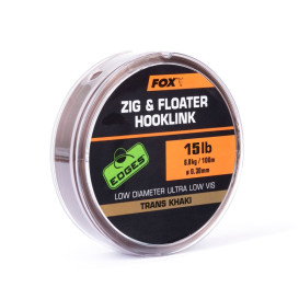 FOX Zig and Floater Hooklink Trans Khaki 15lb 0,30mm - vlasec